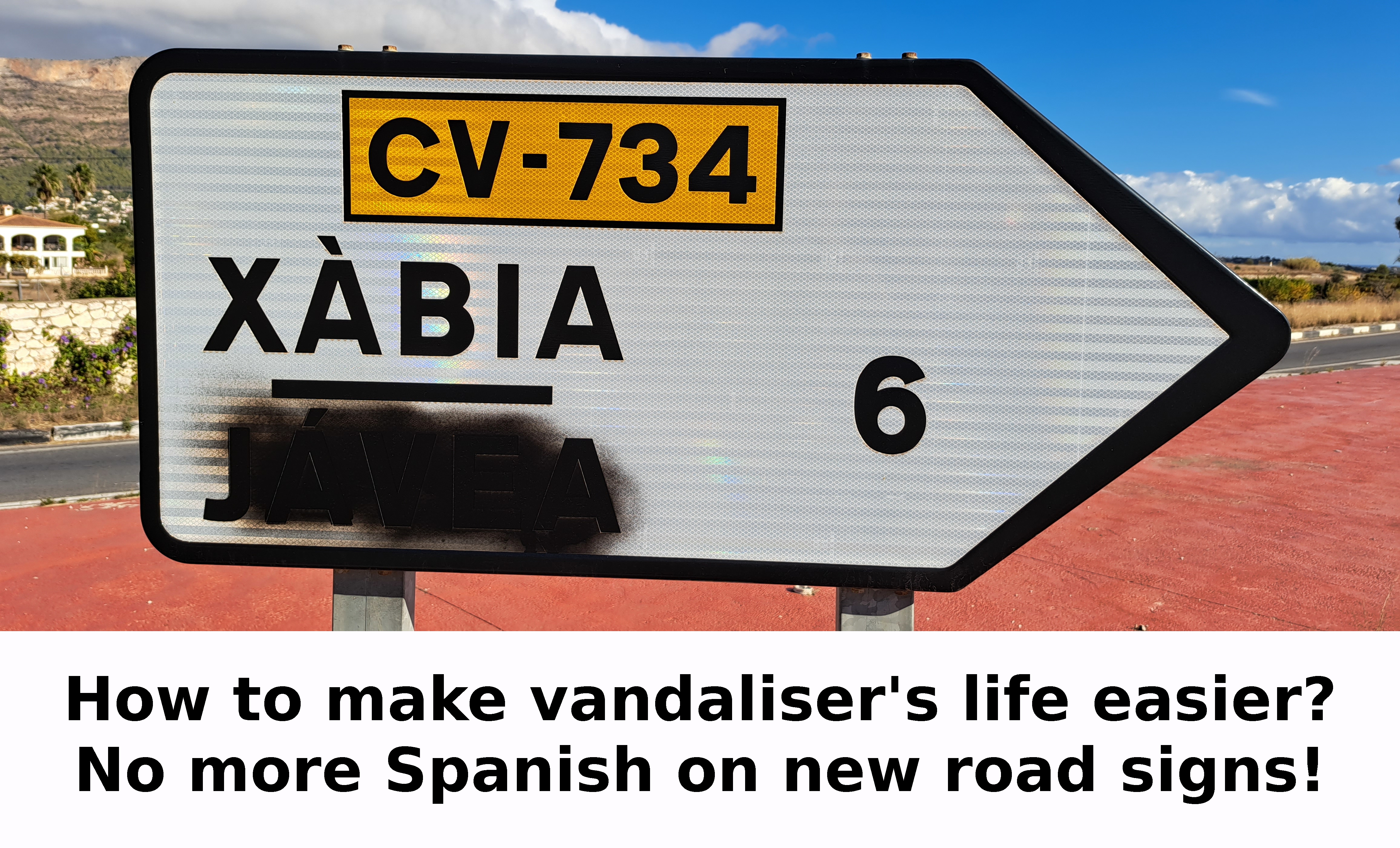 Spanish vs. Catalan - understanding the road signs on Ibiza